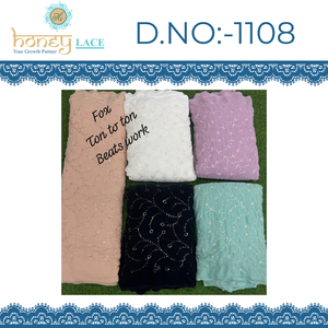 Tissu Fendy brodé respirant au toucher doux, vêtements de mariage, décoration intérieure, style élégant, accessoires de meubles de luxe non tissés - Product Image 3