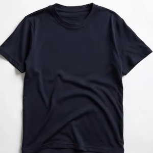 Camiseta de Cuello en V para Hombre, 100% Algodón, con Logotipo Personalizado al por Mayor, Impresión con Marca de Agua, Camisetas Negras Lisas de Alta Calidad - Product Image 5