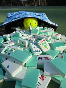 Artesanía de Resina, Mini Mahjong Americano Portátil, Estilo Europeo Americano, Hecho a Mano, Cuatro Capas, Acrílico, con Combinación de Colores - Product Image 5