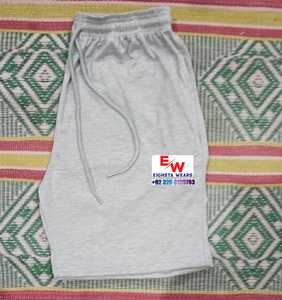 Sports and Fitness Running Shorts Plain Colored Pockets Men's Casual Summer Shorts Elastic Waistband <b>Drawstring</b> - Product Image 2