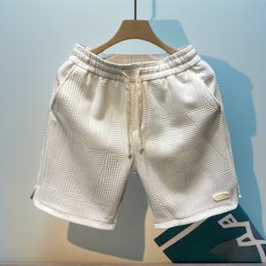 2026 high quality <b>Men's</b> High Street Style Eco-Friendly Canvas Bermuda <b>Shorts</b> 100% Polyester Mid <b>Waist</b> <b>Elastic</b> Pockets - Product Image 2