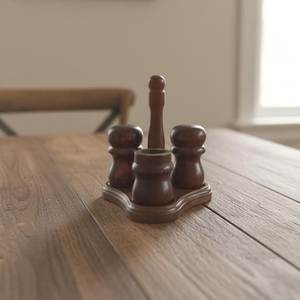 Wooden <b>Salt</b> And Pepper <b>Shaker</b> Set With Durable Build And Natural Appearance For Everyday Cooking - Product Image 2