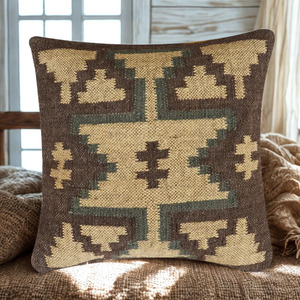 Cojines y almohadas KRAFTERS de lana y yute Kilim, hechos a mano en India, ecológicos, para todas las estaciones, cojín tejido para sofá, ideal para el hogar y hoteles. - Product Image 2