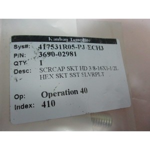 AMAT 3690-02981 Scrcap SKT HD 3/8-16X1-1/2L HEX - Equipo y Piezas de Semiconductores de Confianza de Marca Global - Product Image 3