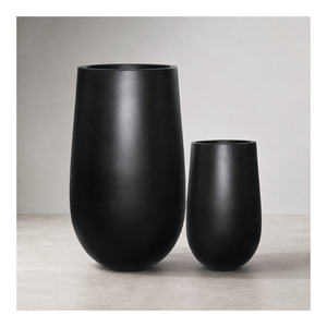 Modern Fiberglass Planter Pot Outdoor Garden Decor <b>Large</b> Flower Container Durable Lightweight FRP Manufacturer White Black - Product Image 1