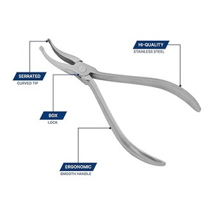 Pinzas Profesionales para Extraer Coronas Dentales, Herramienta Manual de Acero Curvado, Instrumento de Odontología con Certificación CE - Product Image 4