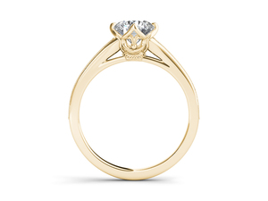Anillo de Oro de 14K con Diamante Cultivado en Laboratorio de 1 Quilate, Corte Redondo, Certificado IGI, Color E, Claridad VS1, para Boda, Compromiso o Aniversario - Product Image 2