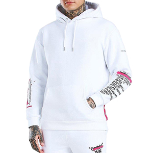 New Latest Simple Design Winter Season Solid Pattern <b>Sets</b> <b>Men</b> Printed Pullover Hooded Jogger Tracksuit <b>Set</b> - Product Image 3
