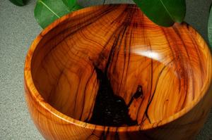 Tazón de madera de acacia de diseño clásico con cuchara, producto de supermercado desechable para ensalada de frutas para restaurante de Hotel en casa - Product Image 6