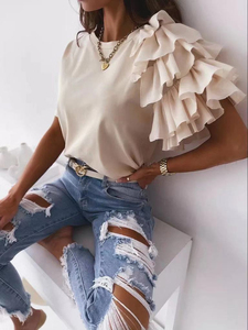 Custom Women's Formal Summer Tshirt 100% Cotton Breathable Crewneck <b>Short</b> Sleeve Printed Direct Garment Print - Product Image 5