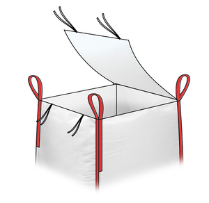 Sacs Jumbo FIBC en plastique PP respirant populaires pour la vente en gros, sacs gonflables de 1200 kg, forme carrée, taille personnalisée - Product Image 1