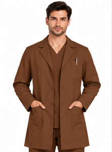 Blouse de laboratoire blanche professionnelle unisexe à manches longues, respirante, en coton et polyester, uniforme médical d'hôpital, pharmaceutique - Product Image 6