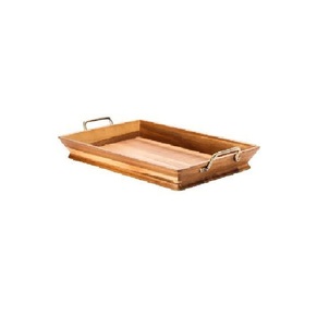 Plateau de service en bois moderne et écologique avec poignées, forme rectangulaire, personnalisable pour la maison et les hôtels, fait main - Product Image 3