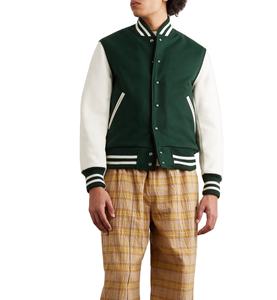 Veste universitaire en laine d'hiver sur mesure OEM, veste de baseball en laine et cuir pour homme, veste universitaire pour homme - Product Image 4