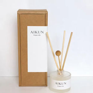 Aikun Wholesale Luxury Custom Glass Perfume Oil <b>Reed</b> <b>Diffuser</b> DIY BPA Free Eco-Friendly with Packaging Box Living Room Decor - Product Image 1