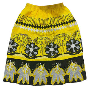 กระโปรงปักลายดอกไม้สไตล์ฮาวายคุณภาพสูงแบบใหม่สำหรับผู้หญิง สวมใส่สบายๆ  รับปักลายตามสั่ง - Product Image 4