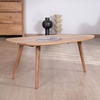 Table basse en forme de bateau style Vandana Golden Spirit, 110 cm, en acacia massif