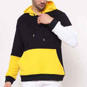Wholesale 100% Cotton <b>Fleece</b> <b>Men's</b> Slim Fit Pullover Hoodies Anti-Pilling <b>Lined</b> Pocket Design Solid Casual Autumn OEM Service - Product Image 1