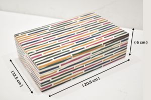 Luxury MDF Resin Decorative Storage <b>Box</b> with Lid Modern Tabletop Organizer Gift <b>Box</b> - Product Image 4