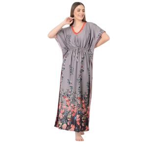Chemise de nuit kaftan pour femmes |   Impression numérique |   Vêtement de nuit à col en V |   Chemise de nuit pour fille - Product Image 2