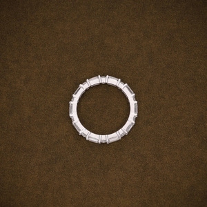 Anillos de Eternidad de Plata 925 y Oro 14K con Moissanita, Venta al por Mayor, D VVS, Joyería Personalizada Cultivada en Laboratorio, Fabricante de India, OEM - Product Image 3