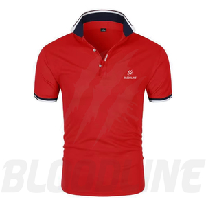 Chemise à manches courtes pour homme Bloodline, couleur unie, coton tricoté, respirant, coupe classique, 220g, noir - Product Image 5