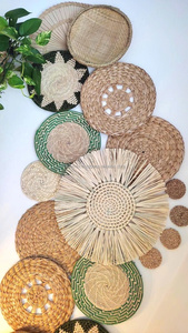 Adornos de Pared de Ratán, Estilo Bohemio, Tema Circular de la Naturaleza, Decoración del Hogar, Juego de Varias Piezas, Arte para Sala de Estar - Product Image 4