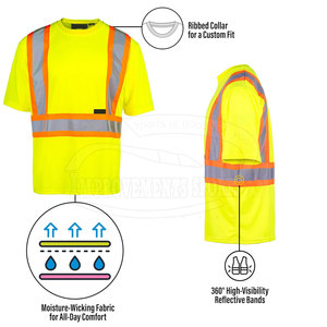 Vêtements de sécurité Offre Spéciale T-shirts de travail T-shirts de travail légers T-shirts de travail de conception unique - Product Image 5