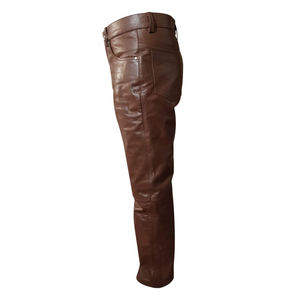 Vêtements d'hiver confortables pour hommes, pantalons en cuir avec logo personnalisé, pantalons de jogging de haute qualité, pantalons en cuir respirants pour hommes, vente en gros - Product Image 3