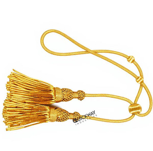 Cinturón de Borlas de Lujo para Sacerdote, con Cruz de Obispo, Multicolor, con Borlas Retorcidas y Anudadas, 100% Hilo Metálico, para Servidor de Altar - Product Image 1