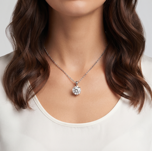 Colgante de Diamante Cultivado en Laboratorio con Certificación IGI, Corte Brillante Redondo, 2.00 Quilates, F VVS1, Oro de 14K, Estilo Clásico, Joyería de Compromiso para Mujer - Product Image 4