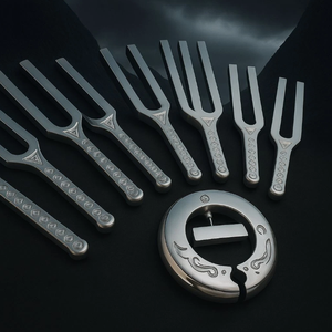 MARS MANUFACTURE Extra Large Giant Tuning Fork With Dna Key <b>Elevate</b> sound healing Tuning Forks SET OF 5.. - Product Image 2