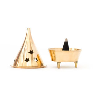 Quemador de incienso de latón al por mayor con diseño de estrella y elegancia sofisticada para una experiencia aromática tranquila - Product Image 1