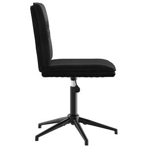 Set di 2 Sedie da Pranzo in Velluto Nero, 100% Poliestere, Struttura in Compensato e Metallo - Product Image 5