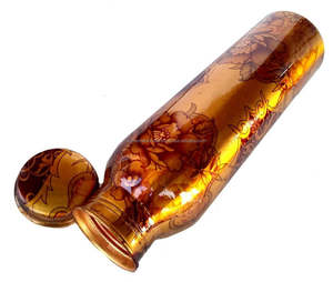 Botella de agua de cobre con diseño de flor roja, ideal para utensilios de mesa y vajilla elegante para uso en oficina - Product Image 5