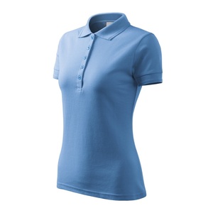Polo à manches courtes gris pour femme, couleur unie, tricoté, décontracté, longueur normale, 100% coton, polos pour femme - Product Image 6