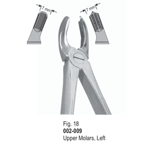 Forceps d'extraction dentaire Vitra Fig. 18 |   Molaires supérieurs, gauche |   Acier inoxydable |   Certifié CE - Product Image 1