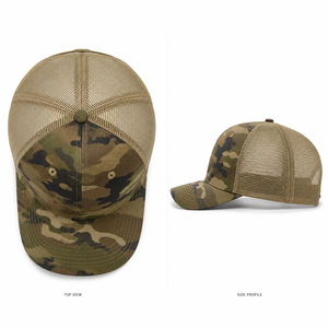 Custom <b>Camo</b> Trucker Hat Embroidered Logo Front Panel Mesh Back Unisex Adjustable Outdoor Casual Spring Summer Adult 6-Panel - Product Image 4