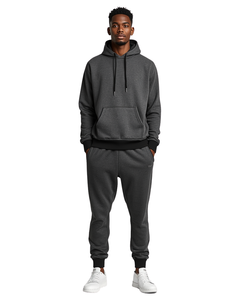 Conjunto Deportivo Informal para Hombre de 2 Piezas, Transpirable y Ligero, Sudadera con Capucha y Pantalones de Felpa 100% Algodón - Product Image 2