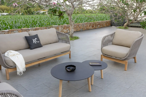 COVE Comfortable Resort Style Teak and <b>Rattan</b> Outdoor <b>Sofa</b> for Hotel and Hospitality Projects - Product Image 5