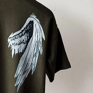 Camisetas Unisex Casuales de Hip Hop con Estampado Gráfico de Alas de Ángel, 100% Algodón, de Secado Rápido y Transpirables para Hombre, Camisetas Modernas al por Mayor - Product Image 4