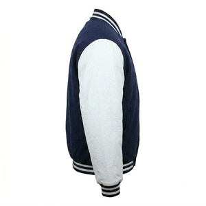Veste varsity classique en laine et cuir pour homme - Product Image 4