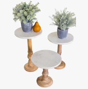 Support à gâteau rond en bois avec dôme en verre pour gâteaux, pâtisseries, en-cas et fruits à prix avantageux - Product Image 4