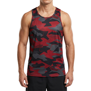 Camiseta sin mangas de poliéster más popular, de secado rápido, transpirable, que absorbe la humedad, para gimnasio, para hombre. - Product Image 5