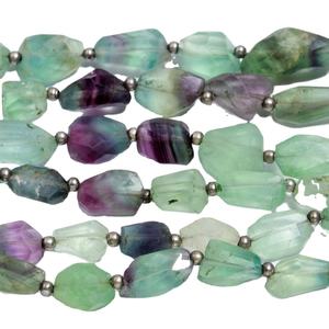Natural Multi Fluorite <b>Amethyst</b> Faceted Nugget Beads Smooth Mixed Color Gemstone For Jewelry Making Wholesale Bulk Supply Loose - Product Image 2