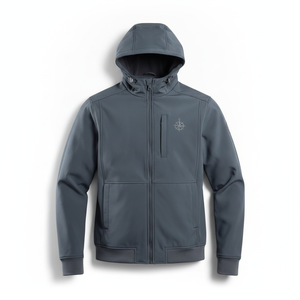 Men's Hooded <b>Fleece</b> Jacket Zipper Closure Casual Autumn Wear Windproof Solid Color Regular Fit - Product Image 1