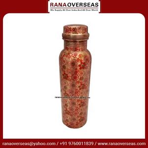 Trendy New Elegant Leak Proof <b>Water</b> <b>Bottle</b> Printed Ayurvedic Copper <b>Bottle</b> for <b>Water</b> Drinking Available at Wholesale Price - Product Image 4