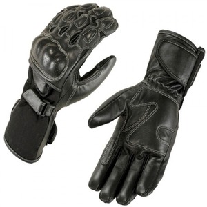 Gants de moto en cuir noir, gants de protection pour la conduite, coupe-vent, imperméables, antidérapants, gants de course pour moto, logo personnalisé - Product Image 3