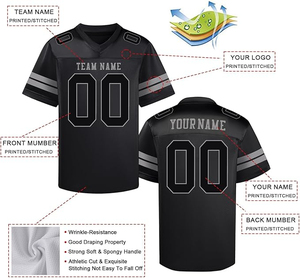 Conjuntos de Camisetas de Fútbol Americano Unisex de Alta Calidad, Transpirables, Cómodos y Elegantes para Verano, Tallas Grandes, Mangas Cortas - Product Image 4