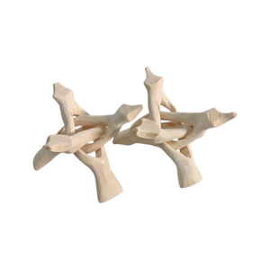 Support d'encens trépied Cobra en bois de peuplier naturel de 4 pouces, écologique, durable, design artisanal pour encens indien - Product Image 1